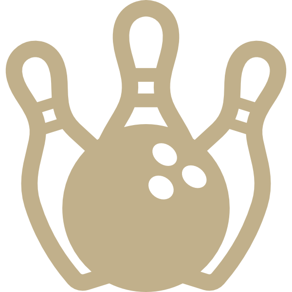 Bowling Pins and Ball Icon